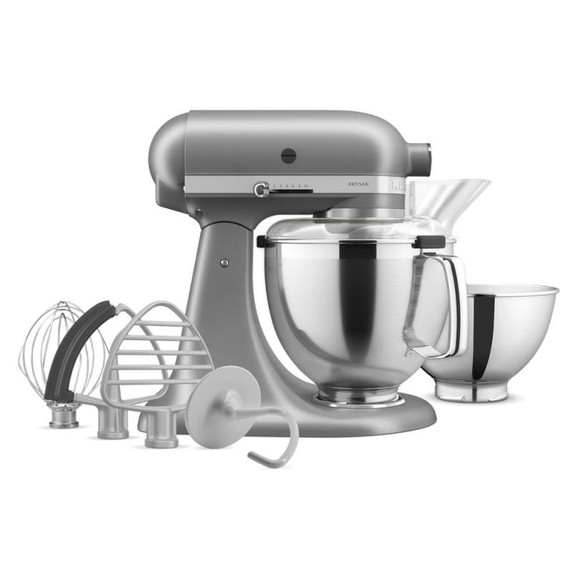 Kitchenaid® Batteur sur socle à tête inclinable Artisan® avec ensemble d'accessoires de qualité supérieure KSM195PSCU