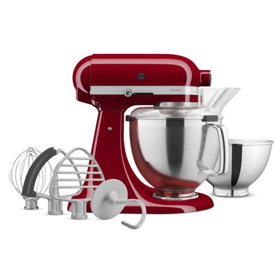 Kitchenaid® Batteur sur socle à tête inclinable Artisan® avec ensemble d'accessoires de qualité supérieure KSM195PSER