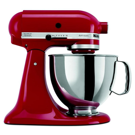 Batteur sur socle à tête inclinable KitchenAid de 4.7 L (5 pintes) de la série Artisan KSM150PSER