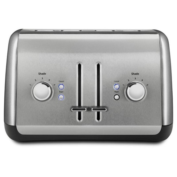 Grille-pain à 4 fentes KitchenAid® avec levier de remontée très haute manuelle KMT4115CU