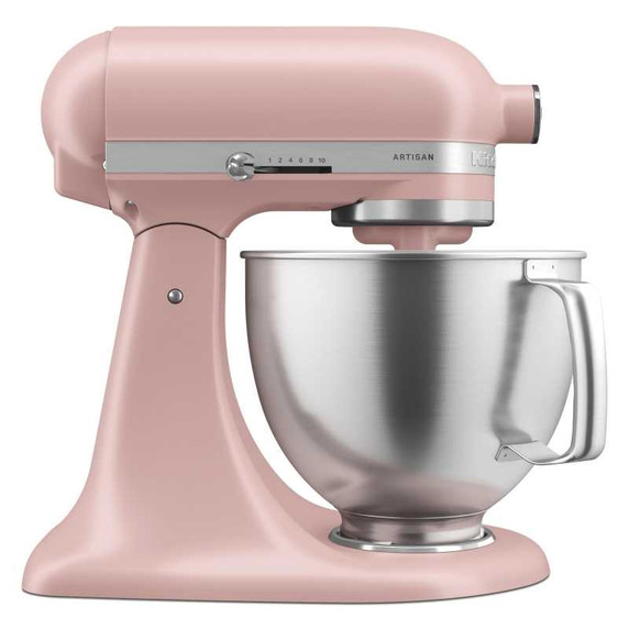 Batteur sur socle KitchenAid® de 5 pintes avec bol en acier inoxydable brossé. KSM192XDDR