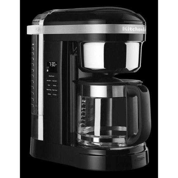 Kitchenaid® Cafetière avec douchette en spirale de 12 tasses et plaque chauffante programmable KCM1209OB