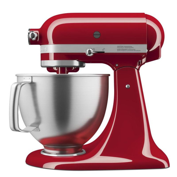Batteur sur socle KitchenAid® de 5 pintes avec bol en acier inoxydable brossé. KSM192XDPA
