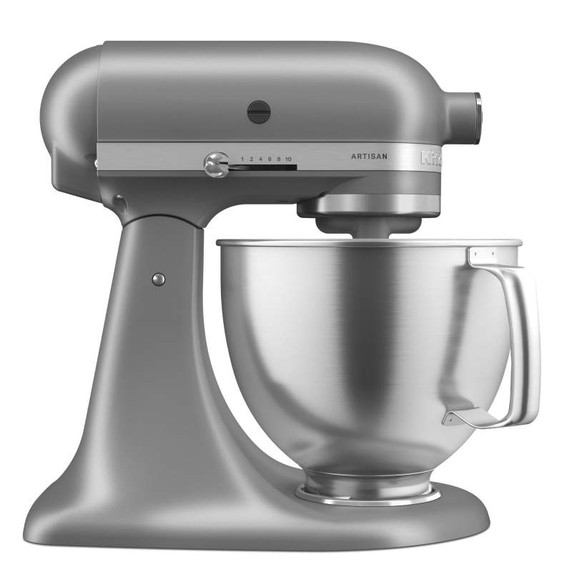 Batteur sur socle KitchenAid® de 5 pintes avec bol en acier inoxydable brossé. KSM192XDCU