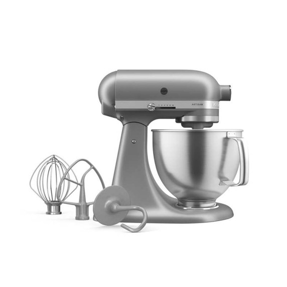 Batteur sur socle KitchenAid® de 5 pintes avec bol en acier inoxydable brossé. KSM192XDCU