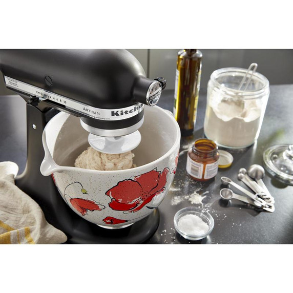 Kitchenaid® Bol en céramique de 5 pintes avec motifs de coquelicots KSM2CB5PPY