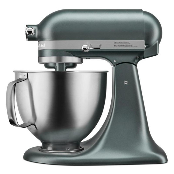 Batteur sur socle KitchenAid® de 5 pintes avec bol en acier inoxydable brossé. KSM192XDJP