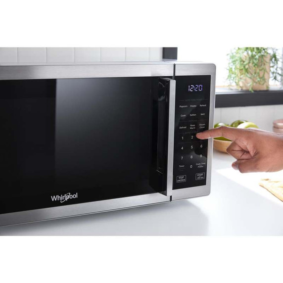 Whirlpool® Four à micro-ondes de comptoir avec nettoyage à la vapeur de 900 watts - 0.9 pi cu WMCS3019RS