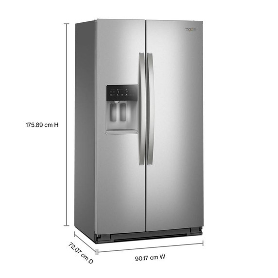 Whirlpool® Réfrigérateur côte à côte à profondeur de comptoir avec système de refroidissement TruCool™ - 36 pi cu WRSC5536RZ
