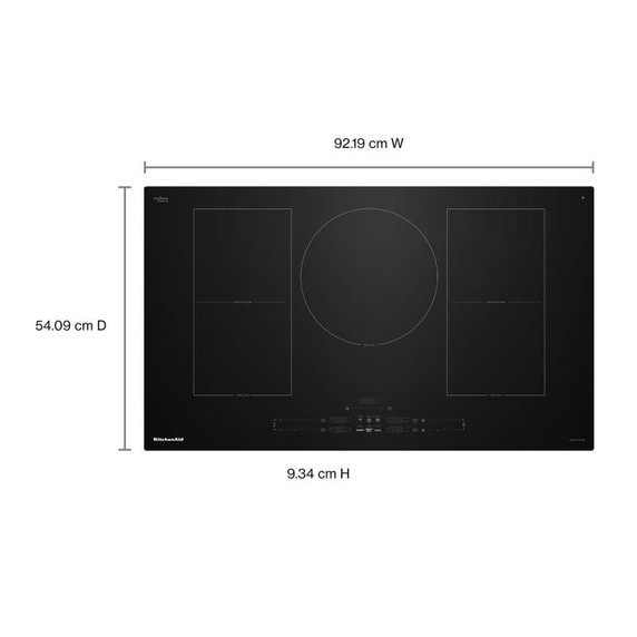 Kitchenaid® Table de cuisson à induction Temp Cook™ avec 5 zones de cuisson - 36 po KCIT736SBL