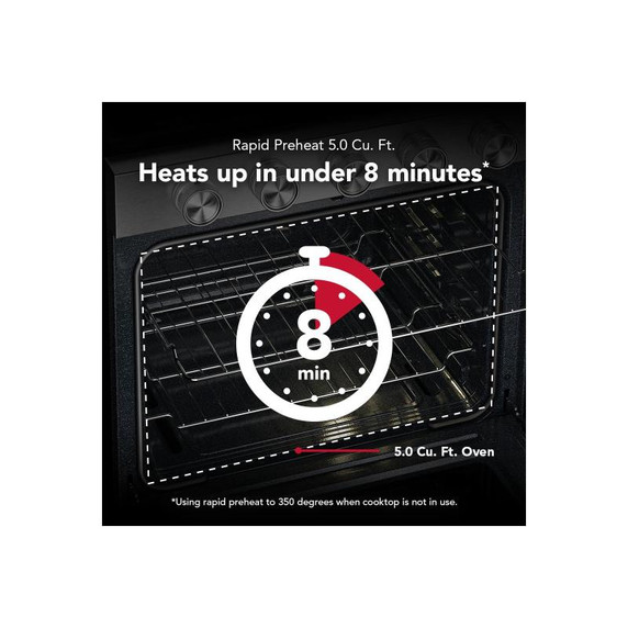 Kitchenaid® Cuisinière au gaz non encastrée intelligente avec modes de cuisson à convection - 5 pi cu KFGS530SPS