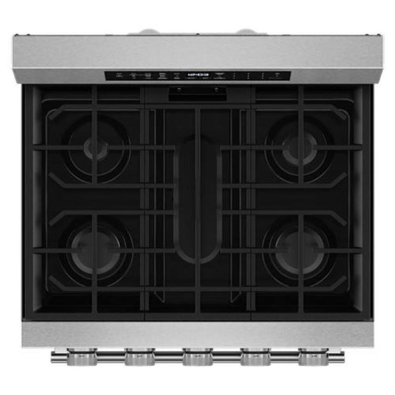 Kitchenaid® Cuisinière au gaz non encastrée intelligente avec modes de cuisson à convection - 5 pi cu KFGS530SPS