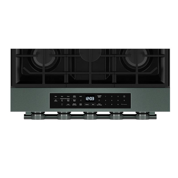 Kitchenaid® Cuisinière au gaz coulissante intelligente avec modes de cuisson à convection et brûleur 2 en 1 - 5 pi cu KSGS530SJP