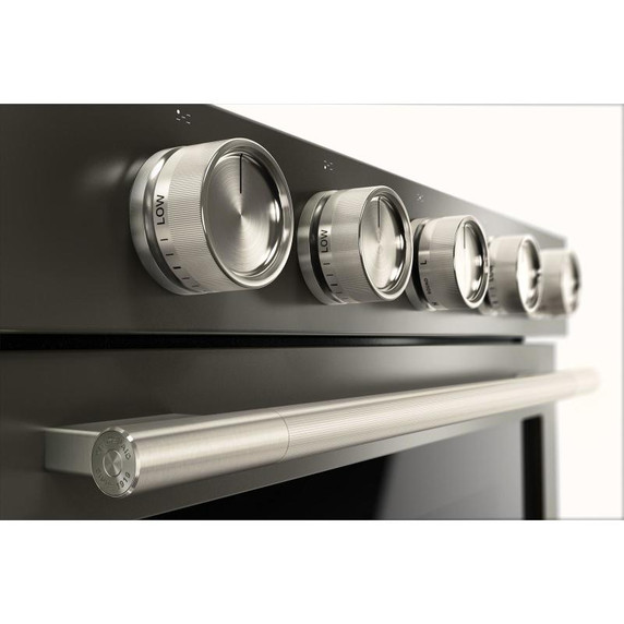 Kitchenaid® Cuisinière au gaz coulissante intelligente avec modes de cuisson à convection et brûleur 2 en 1 - 5 pi cu KSGS530SBE