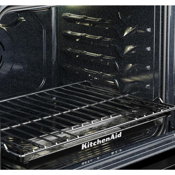 Kitchenaid® Cuisinière au gaz coulissante intelligente avec modes de cuisson à convection et brûleur 2 en 1 - 5 pi cu KSGS530SPS