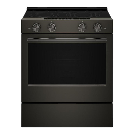 Kitchenaid® Cuisinière électrique coulissante avec deux éléments Even-Heat™ Hyper et modes de cuisson à convection - 5,3 pi cu YKSES530SBE