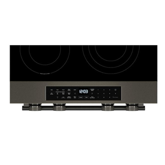 Kitchenaid® Cuisinière électrique coulissante avec deux éléments Even-Heat™ Hyper et modes de cuisson à convection - 5,3 pi cu YKSES530SBE