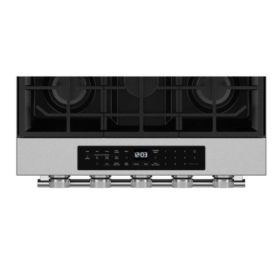 Kitchenaid® Cuisinière au gaz coulissante intelligente avec modes de cuisson à convection - 5 pi cu KSGS330SPS