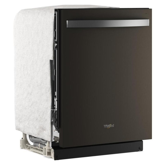 Lave-vaisselle Whirlpool® de 24 pouces avec fonction de lavage à couverture totale et séchage automatique à l'air libre en acier inoxydable noir résistant aux traces de doigts WDTS8024SV