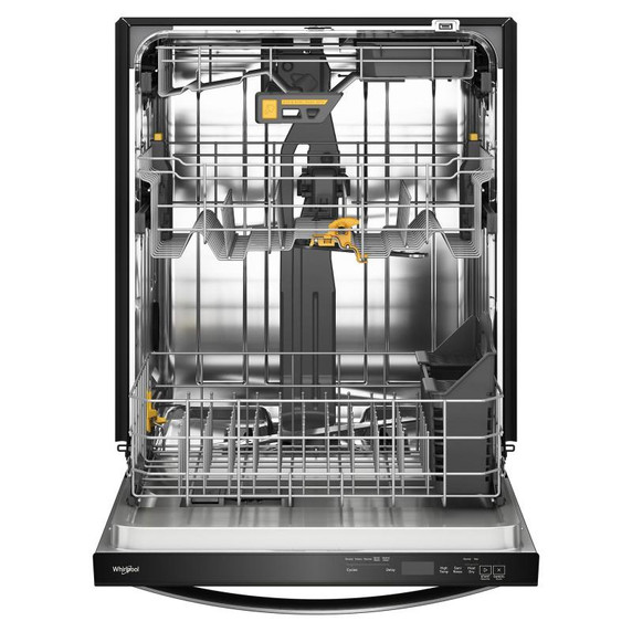 Lave-vaisselle Whirlpool® de 24 pouces avec fonction de lavage à couverture totale et séchage automatique à l'air libre en acier inoxydable noir résistant aux traces de doigts WDTS8024SV