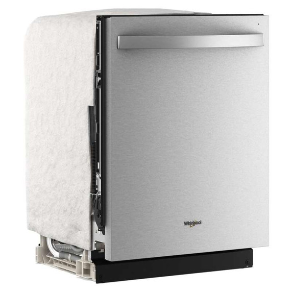Lave-vaisselle Whirlpool® de 24 pouces avec fonction de lavage à couverture totale et séchage automatique à l'air libre, en acier inoxydable résistant aux traces de doigts WDTS8024SZ