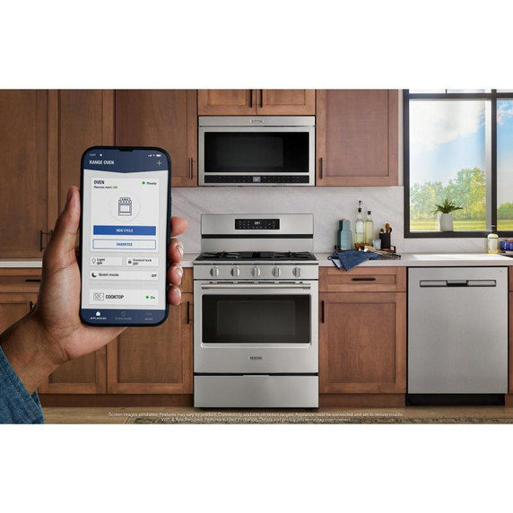 Maytag® Cuisinière au gaz non encastrée avec mode Gril et friture à air sans préchauffage - 5 pi cu - 30 po MFGS7030SZ