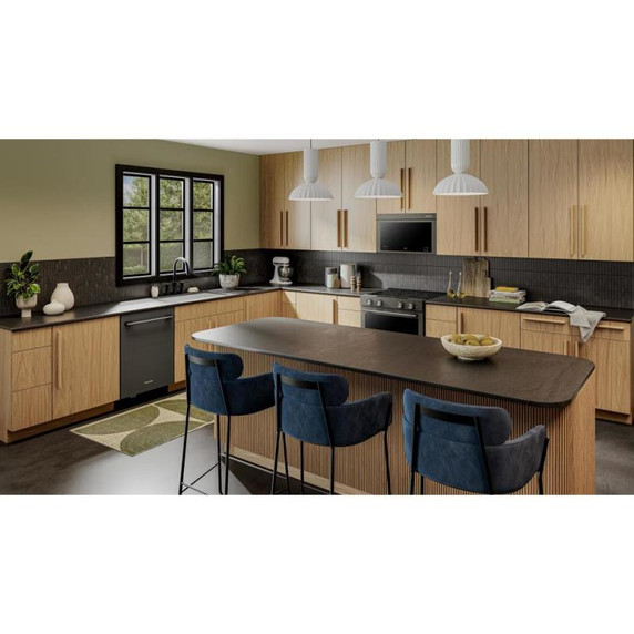 Kitchenaid® Lave-vaisselle à troisième panier avec Max Jets™ à 360° et système de séchage avancé ProDry™ et éclairage à DEL ultra vif - 44 dBA KDTS724SBE