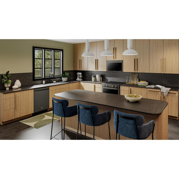 Kitchenaid® Lave-vaisselle à troisième panier avec Max Jets™ à 360° et système de séchage avancé ProDry™ et éclairage à DEL ultra vif - 44 dBA KDPS724SBE