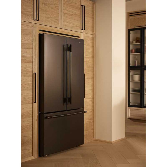 Kitchenaid® Réfrigérateur à portes françaises et profondeur de comptoir avec distributeur intérieur - 24 pi cu et 26 po KRFC236SBE