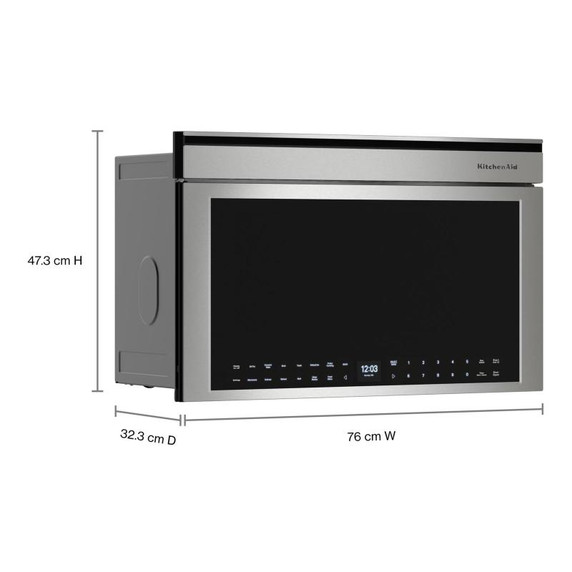Four à micro-ondes encastré multifonctions avec mode de friture à air KitchenAid® YKMBT730SPS