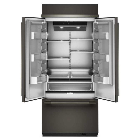 Kitchenaid® Réfrigérateur encastré à congélateur inférieur avec intérieur platine- 36 po - 20.8 pi cu KBFN536SBE