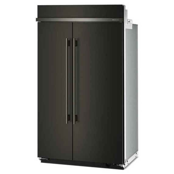 Kitchenaid® Réfrigérateur côte à côte encastré avec intérieur platine - 48 po - 30 pi cu KBSN748SBE