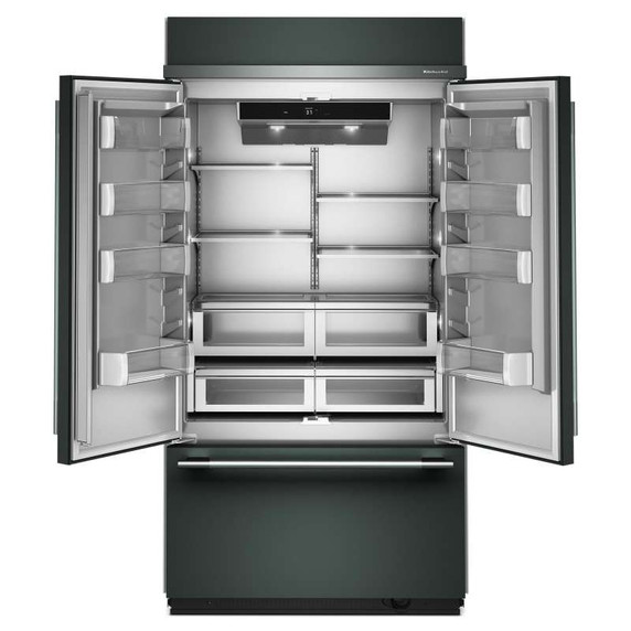 Kitchenaid® Réfrigérateur à portes françaises et congélateur inférieur avec intérieur platine - 42 po - 24.2 pi cu KBFN542SJP