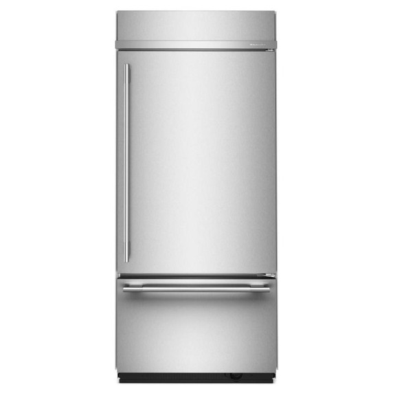Kitchenaid® Réfrigérateur encastré à congélateur inférieur avec intérieur platine - 36 po - 20.8 pi cu KBBR336SPS