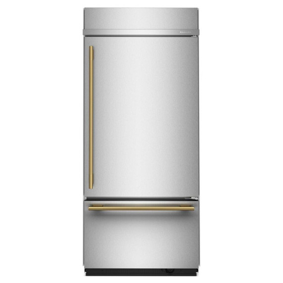 Kitchenaid® Réfrigérateur encastré à congélateur inférieur avec intérieur platine - 36 po - 20.8 pi cu KBBR336SPS
