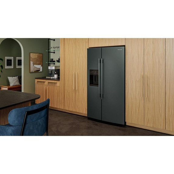 Kitchenaid® Réfrigérateur côte à côte à profondeur de comptoir, avec distributeur d’eau et de glaçons extérieur et fini genièvre - 20.8 pi cu KRSC536RJP