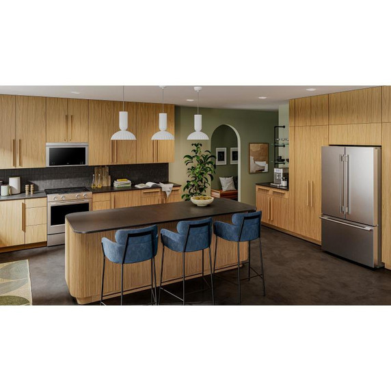 Kitchenaid® Réfrigérateur à portes françaises avec distributeur d’eau et de glaçons intérieur - 31 pi cu KRFF336SPS