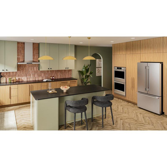 Kitchenaid® Réfrigérateur à portes françaises avec distributeur d’eau et de glaçons intérieur - 31 pi cu KRFF336SPS