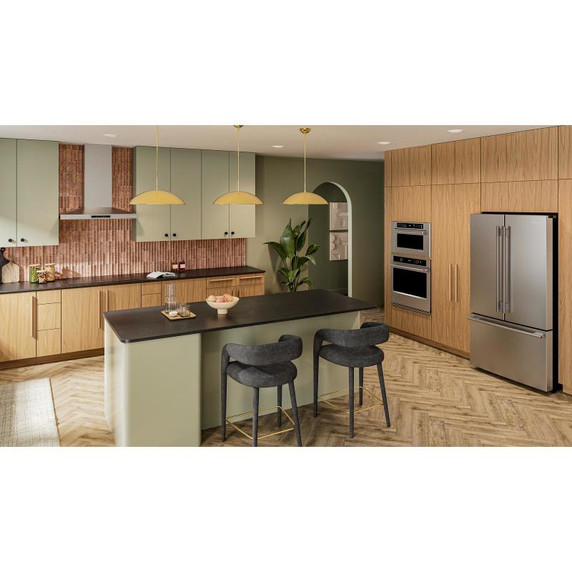Kitchenaid® Réfrigérateur à portes françaises avec distributeur d’eau et de glaçons intérieur - 31 pi cu KRFF336SPS