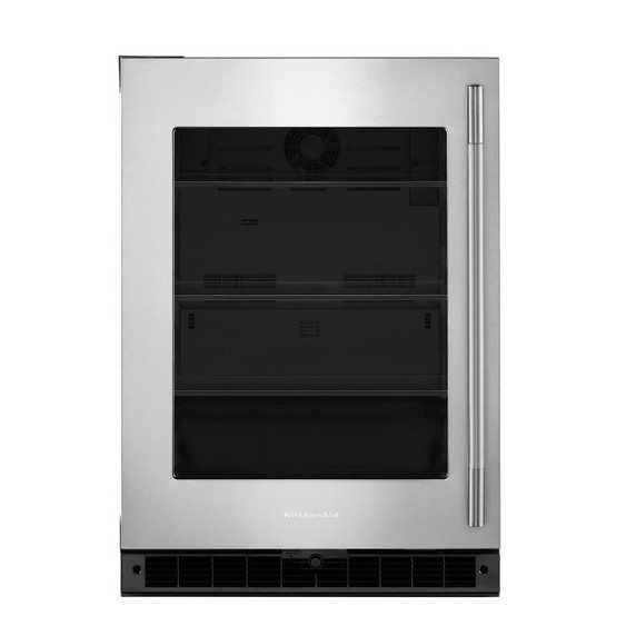 Kitchenaid® Réfrigérateur sous le comptoir avec porte en verre - 24 po KURL324SSB
