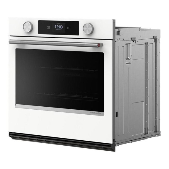 Kitchenaid® Four mural simple électrique intelligent de 30 pouces avec modes de cuisson assistée - Blanc KOES730SWH