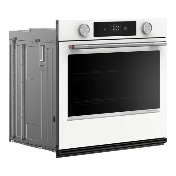 Kitchenaid® Four mural simple électrique intelligent de 30 pouces avec modes de cuisson assistée - Blanc KOES730SWH