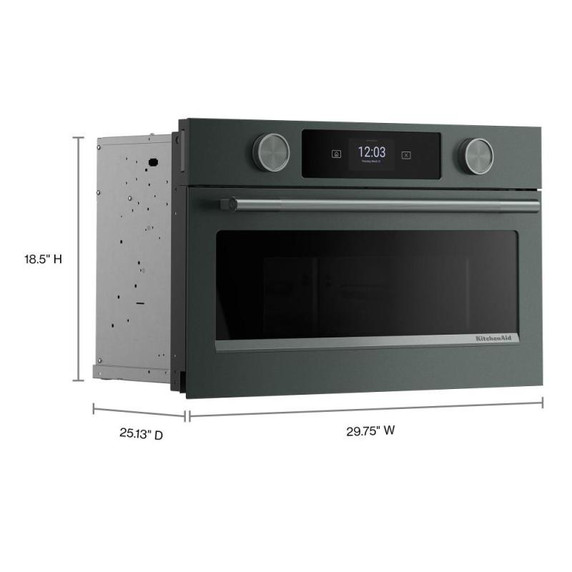 Kitchenaid® Four à micro-ondes encastré avec cuisson rapide avec friture à air de 30 po KMBS730SJP
