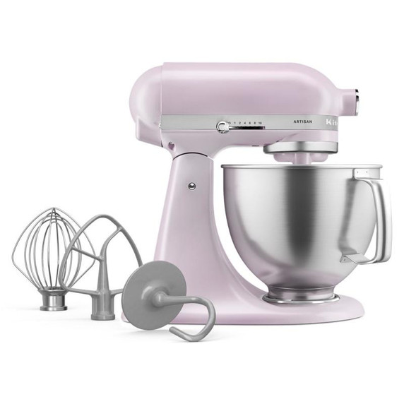 Batteur sur socle KitchenAid® de 5 pintes avec bol en acier inoxydable brossé. KSM192XDWF