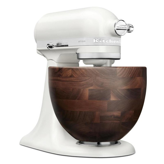 Batteur sur socle à tête inclinable de la série Artisan® KitchenAid® de 5 pintes avec bol en bois de noyer, KSM156WBPL KSM156WBPL