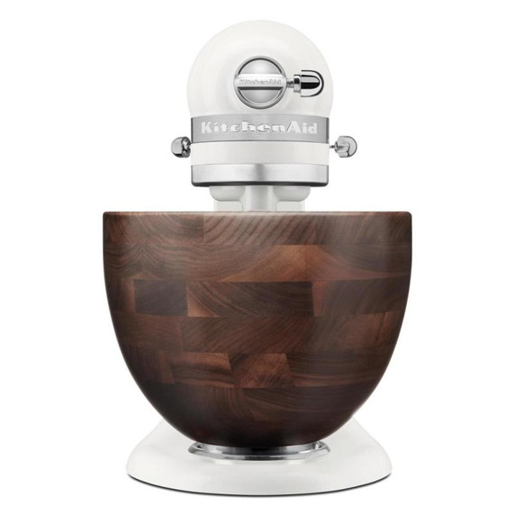 Batteur sur socle à tête inclinable de la série Artisan® KitchenAid® de 5 pintes avec bol en bois de noyer, KSM156WBPL KSM156WBPL