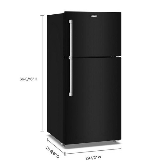 Maytag® Réfrigérateur à congélateur supérieur avec mode Garage - 19 pi cu - 30 po MRTX5119SB