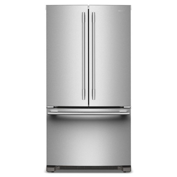 Kitchenaid® Réfrigérateur à portes françaises, profondeur de comptoir et distributeur intérieur de 20 pi cu - 36 po KRFC136SPS