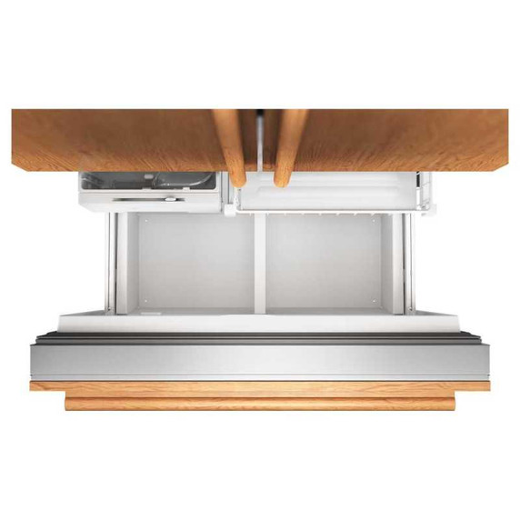 Kitchenaid® Réfrigérateur à portes françaises prêt pour le panneau à profondeur de comptoir et distributeur intérieur de 22 pi cu - 36 po KRFC136TPA