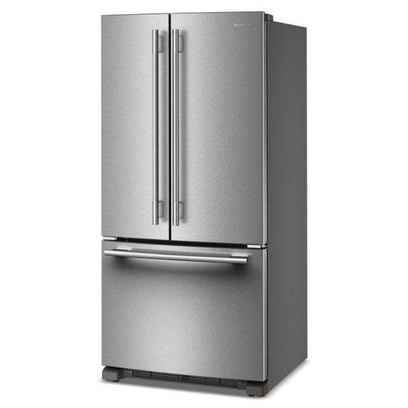 Kitchenaid® Réfrigérateur à portes françaises, profondeur standard et distributeur intérieur de 22 pi cu - 33 po KRFF333SPS